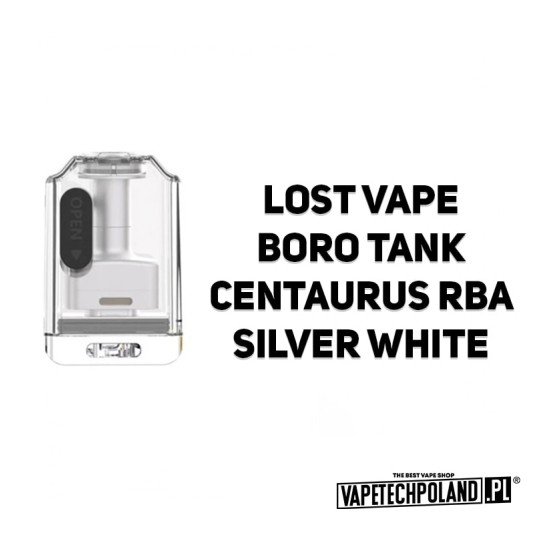 Boro Tank Lost Vape - Centaurus RBA - Silver White -zdjęcie numer 2