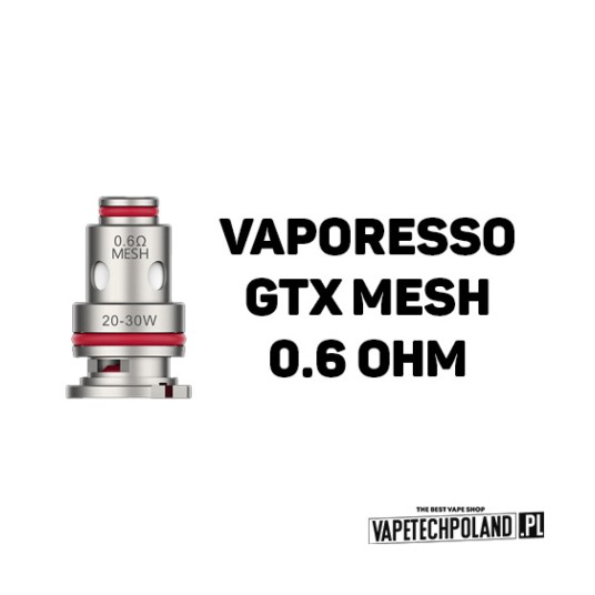 Grzałka - Vaporesso GTX mesh - 0.6ohm (5szt.) -zdjęcie numer 2