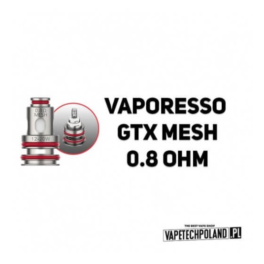 Grzałka - Vaporesso GTX mesh - 0.8ohm (5szt.) -zdjęcie numer 2