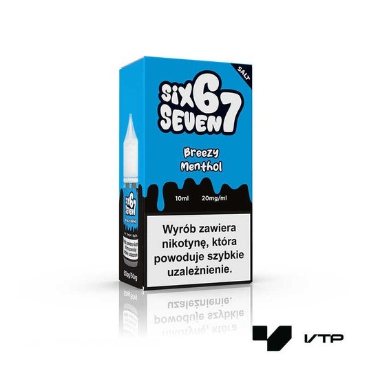 **LIQUID 67 SALT - BREEZY MENTHOL 10ML 20MG -zdjęcie numer 1