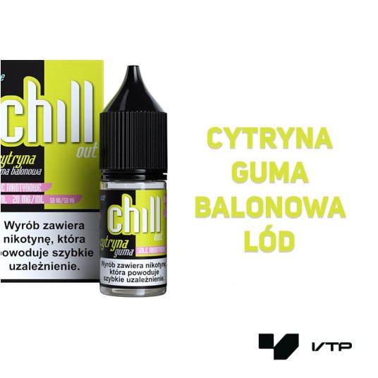 *Liquid Chill Out - Cytryna Guma Balonowa ICE 10 m -zdjęcie numer 2