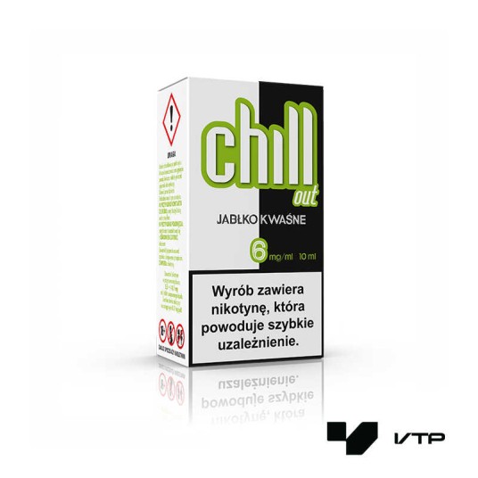 **LIQUID CHILL OUT - Jabłko kwaśne 6mg 10ml -zdjęcie numer 1