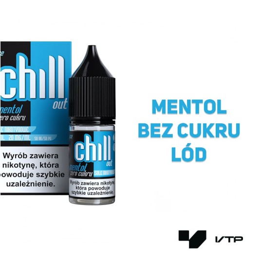 *Liquid Chill Out - Mentol No Sugar ICE 10 ml 20 m -zdjęcie numer 2