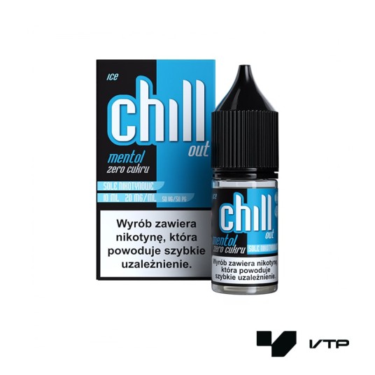 *Liquid Chill Out - Mentol No Sugar ICE 10 ml 20 m -zdjęcie numer 1