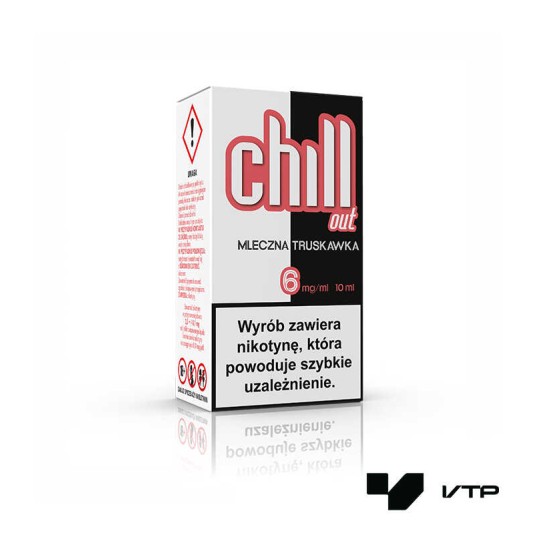**LIQUID CHILL OUT - Mleczna truskawka 6mg 10ml -zdjęcie numer 1