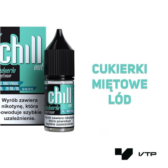 **Liquid Chill Out Salt - Cukierki Miętowe Ice -zdjęcie numer 2