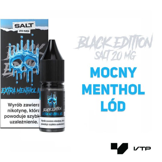 *LIQUID DARK LINE BLACK SALT - EXTRA MENTH ICE 20M -zdjęcie numer 2