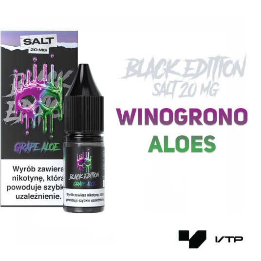 *LIQUID DARK LINE BLACK SALT - GRAPE ALOE 20MG -zdjęcie numer 2