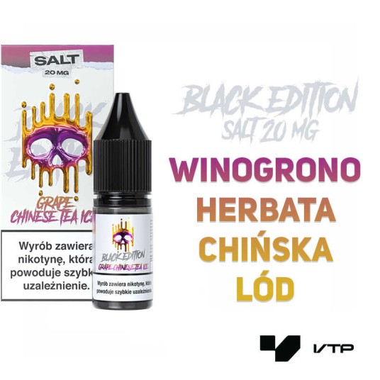 *LIQUID DARK LINE BLACK SALT - GRAPE CHI TEA IC 20 -zdjęcie numer 2