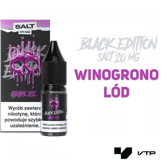 *LIQUID DARK LINE BLACK SALT - GRAPE ICE 20MG -zdjęcie numer 2