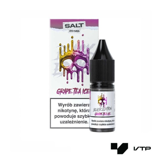 *LIQUID DARK LINE BLACK SALT - GRAPE TEA ICE 20MG -zdjęcie numer 1
