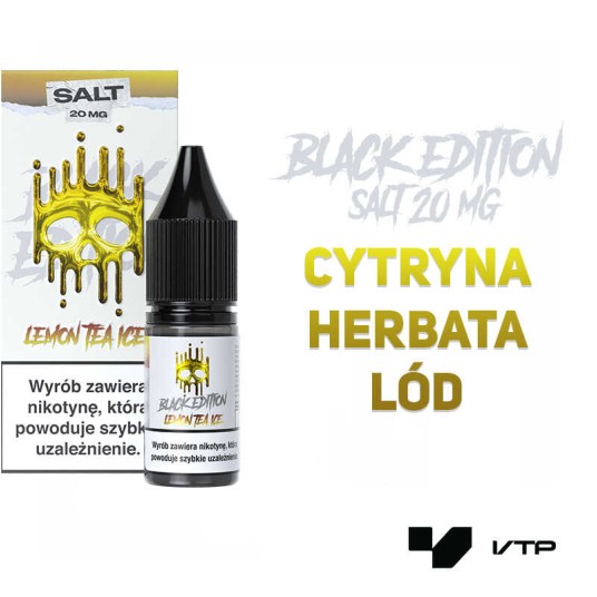 *LIQUID DARK LINE BLACK SALT - LEMON TEA ICE 20MG -zdjęcie numer 2