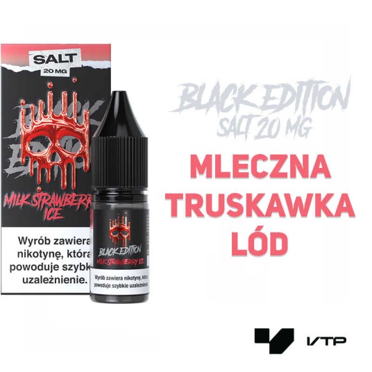 *LIQUID DARK LINE BLACK SALT - MILK STRAW ICE 20MG -zdjęcie numer 2