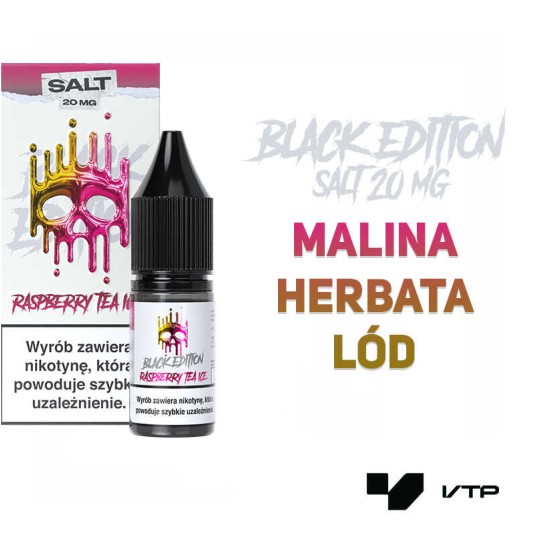 *LIQUID DARK LINE BLACK SALT - RASPBERRY TEA IC 20 -zdjęcie numer 2