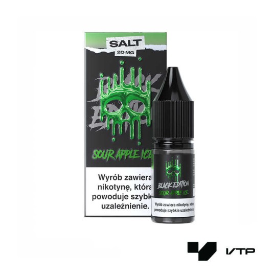 *LIQUID DARK LINE BLACK SALT - SOUR APPLE ICE 20MG -zdjęcie numer 1