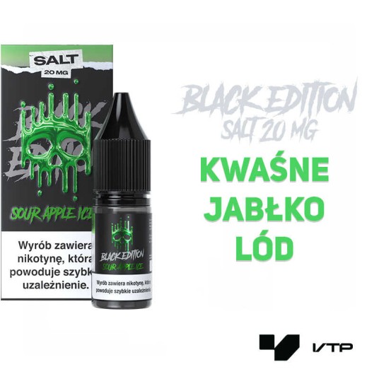 *LIQUID DARK LINE BLACK SALT - SOUR APPLE ICE 20MG -zdjęcie numer 2