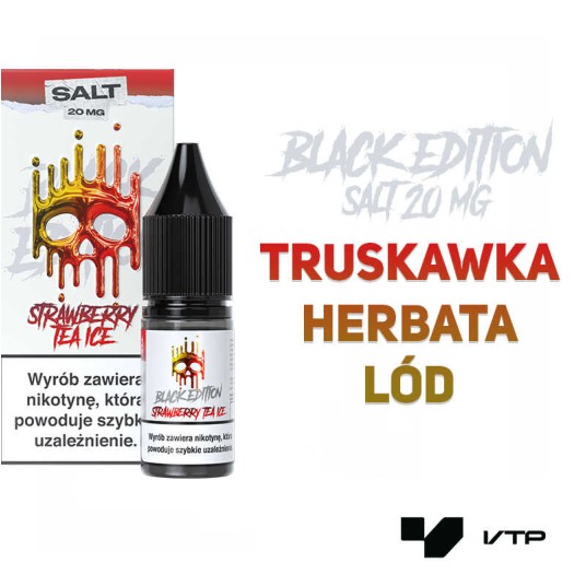 *LIQUID DARK LINE BLACK SALT - STRAW TEA ICE 20MG -zdjęcie numer 2