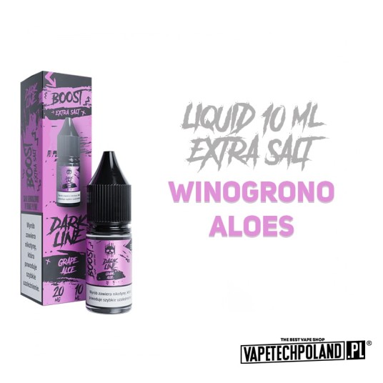 *LIQUID DARK LINE BOOST SALT-GRAPE ALOE 10ML 20MG -zdjęcie numer 2