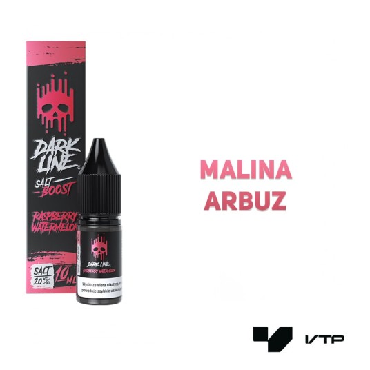 *LIQUID DARK LINE BOOST SALT-RASP WATERM 10ML 20MG -zdjęcie numer 2