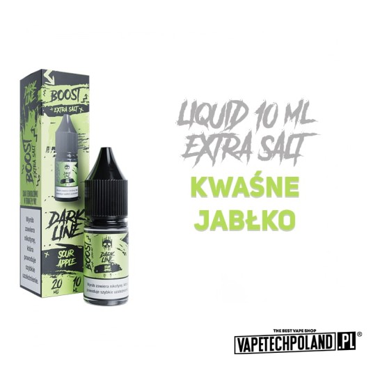 *LIQUID DARK LINE BOOST SALT-SOUR APPLE 10ML 20MG -zdjęcie numer 2