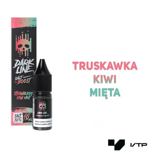 *LIQUID DARK LINE BOOST SALT-STRAW KIWI MINT 10ML -zdjęcie numer 2