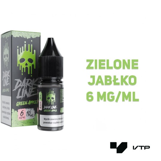 *LIQUID DARK LINE - GREEN APPLE 10ML 06MG -zdjęcie numer 2