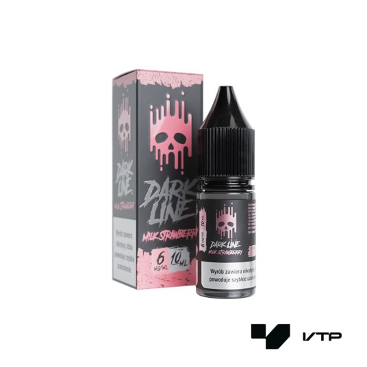 *LIQUID DARK LINE - MILK STRAWBERRY 10ML 06MG -zdjęcie numer 1