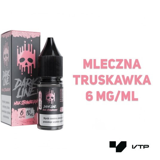 *LIQUID DARK LINE - MILK STRAWBERRY 10ML 06MG -zdjęcie numer 2