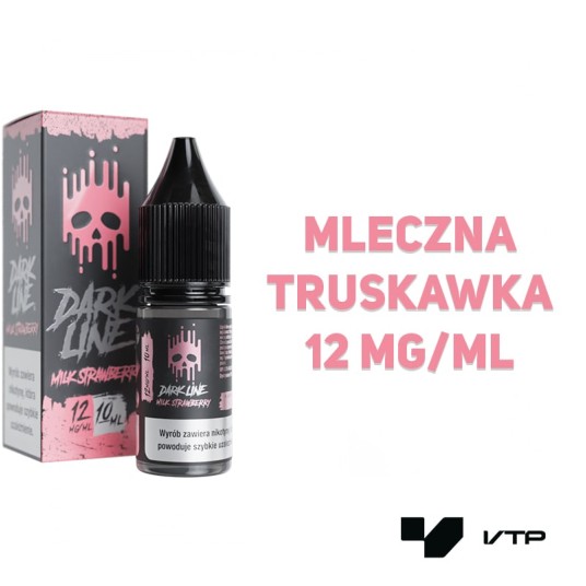 *LIQUID DARK LINE - MILK STRAWBERRY 10ML 12MG -zdjęcie numer 2