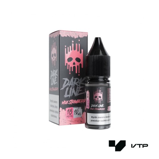 *LIQUID DARK LINE - MILK STRAWBERRY 10ML 18MG -zdjęcie numer 1