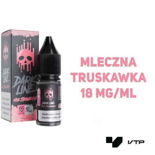 *LIQUID DARK LINE - MILK STRAWBERRY 10ML 18MG -zdjęcie numer 2