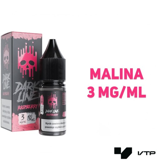 *LIQUID DARK LINE - RASPBERRY 10ML 03MG -zdjęcie numer 2
