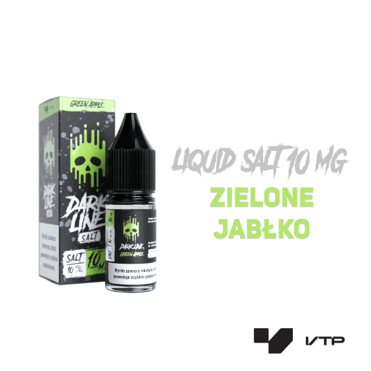 *LIQUID DARK LINE SALT - GREEN APPLE 10ML 10MG -zdjęcie numer 2