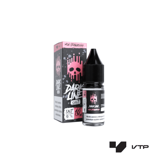 *LIQUID DARK LINE SALT - MILK STRAWBERRY 10ML 10MG -zdjęcie numer 1