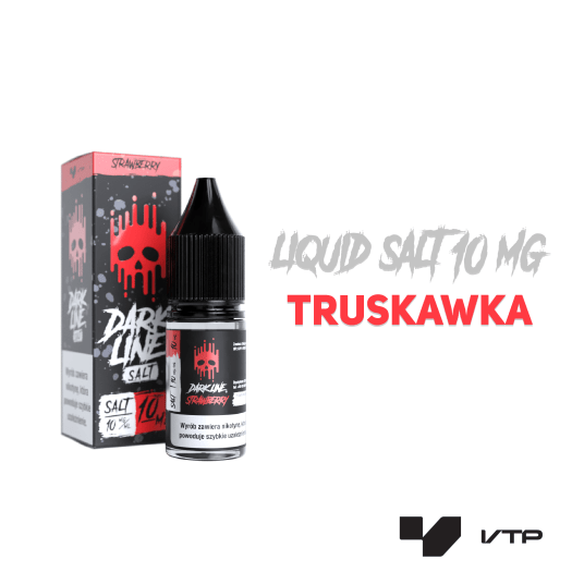 *LIQUID DARK LINE SALT - STRAWBERRY 10ML 10MG -zdjęcie numer 2