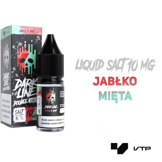 *LIQUID DOUBLE DL SALT - APPLE X MINT 10ML 10MG -zdjęcie numer 2