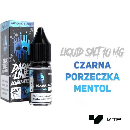 *LIQUID DOUBLE DL SALT - BLACK CU X MENTH 10ML 10M -zdjęcie numer 2