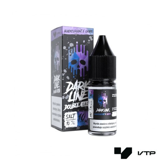 *LIQUID DOUBLE DL SALT - BLACK CUR X GRAP 10ML 10M -zdjęcie numer 1