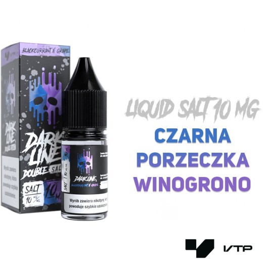 *LIQUID DOUBLE DL SALT - BLACK CUR X GRAP 10ML 10M -zdjęcie numer 2