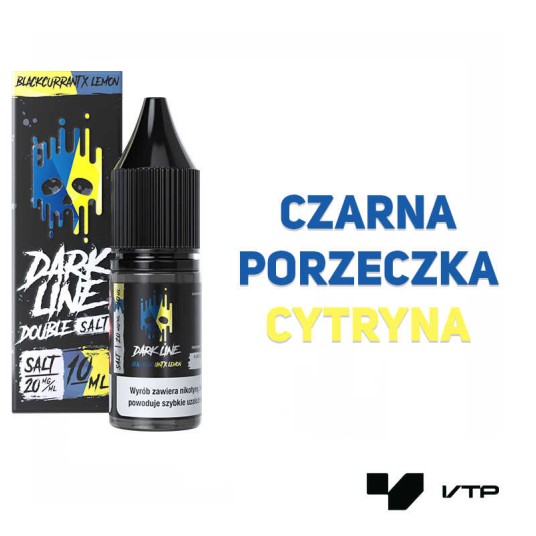 *LIQUID DOUBLE DL SALT - BLACKCURRANT X LEMON 10ML -zdjęcie numer 2