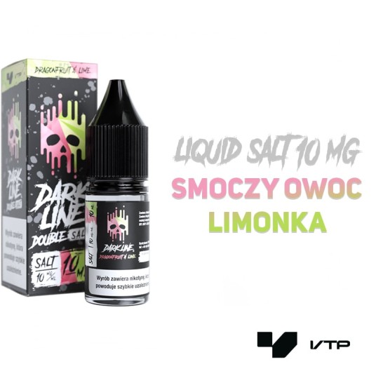 *LIQUID DOUBLE DL SALT - DRAGONFRU X LIME 10ML 10M -zdjęcie numer 2
