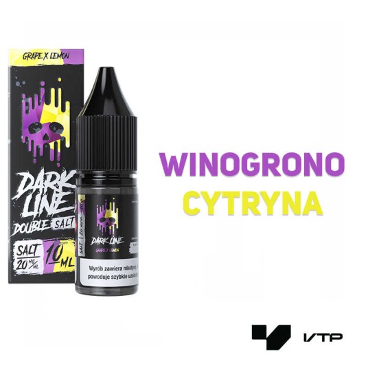 *LIQUID DOUBLE DL SALT - GRAPE X LEMON 10ML 20MG -zdjęcie numer 2