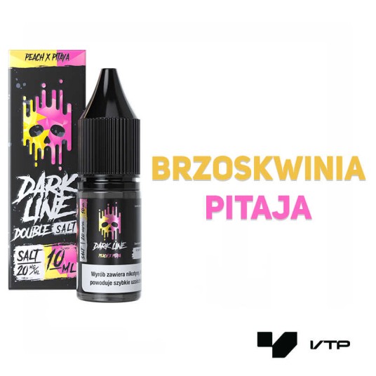 *LIQUID DOUBLE DL SALT - PEACH X PITAYA 10ML 20MG -zdjęcie numer 2