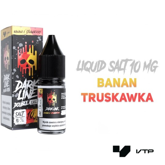 *LIQUID DOUBLE DL SALT - STRAW X BANANA 10ML 10MG -zdjęcie numer 2
