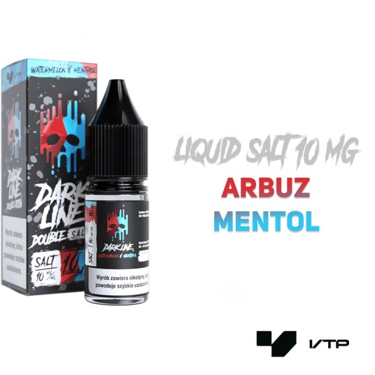 *LIQUID DOUBLE DL SALT - WATERMEL X MENTH 10ML 10M -zdjęcie numer 2