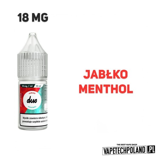 LIQUID DUO - JABŁKO MENTHOL 10ML 18MG -zdjęcie numer 2