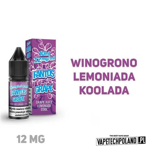 LIQUID FANTOS - GRAPE FANTOS 10ML 12MG -zdjęcie numer 2