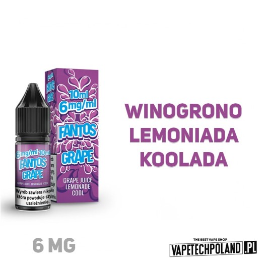 LIQUID FANTOS - GRAPE FANTOS 10ML 6MG -zdjęcie numer 2