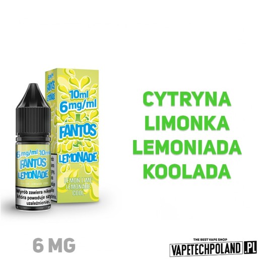 LIQUID FANTOS - LEMONADE FANTOS 10ML 6MG -zdjęcie numer 2