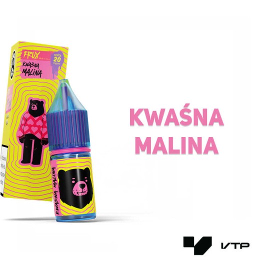 *LIQUID GO BEARS FRUX - KWAŚNA MALINA 10ML 20MG -zdjęcie numer 2
